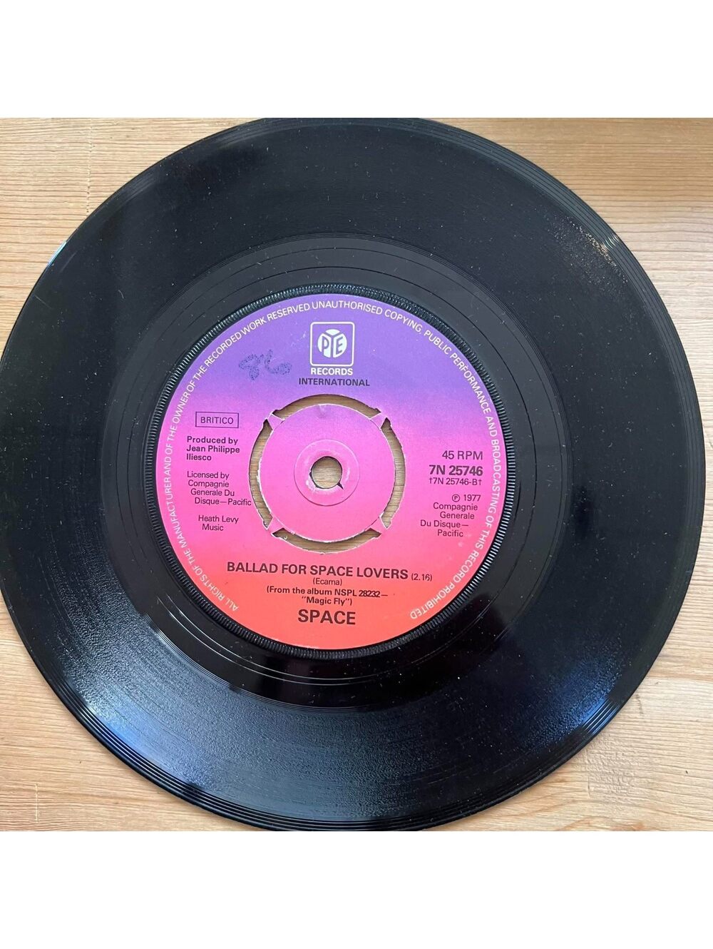 Space - Ballad for Space Lovers/Magic Fly 45rpm VG+ R19